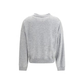 Allude Gray Fleece Wool Sweatshirt